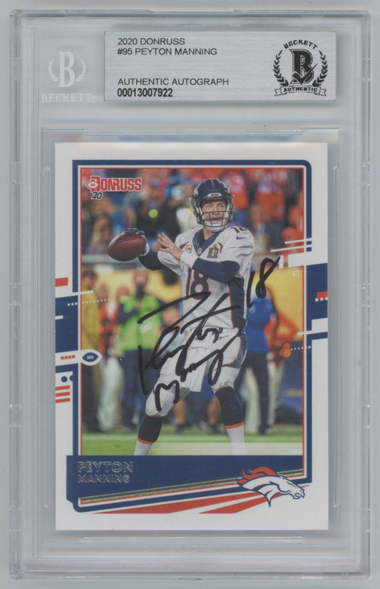 2000 Donruss Peyton Manning #95 Auto - Beckett Authentic