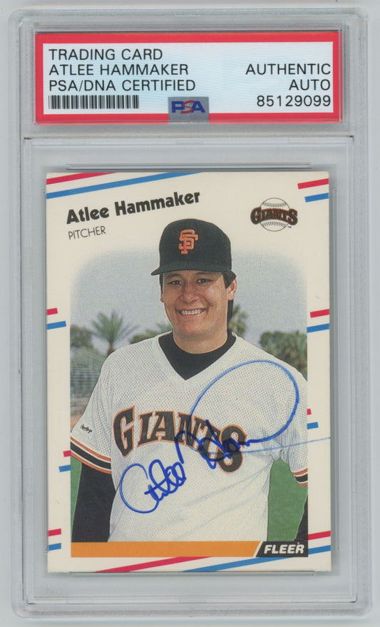 1988 Fleer Atlee Hammaker Auto - PSA/DNA