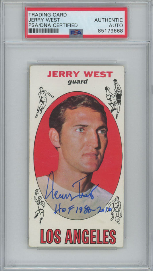 1969 Topps #90 Jerry West "HOF 1980-2010" Auto - PSA/DNA (9668)