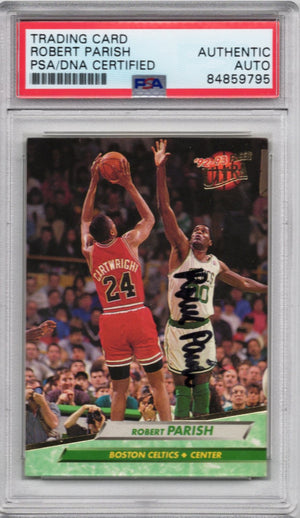 1992 FLEER ULRA  ROBERT PARISH CLETICS AUTOGRAPH PSA/DNA (9795)