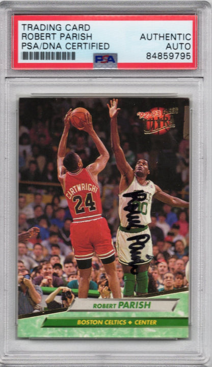 1992 FLEER ULRA  ROBERT PARISH CLETICS AUTOGRAPH PSA/DNA (9795)