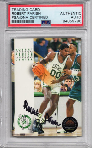 1993 SKYBOX PREMIUM ROBERT PARISH CELTICS AUTOGRAPH PSA/DNA (9796)