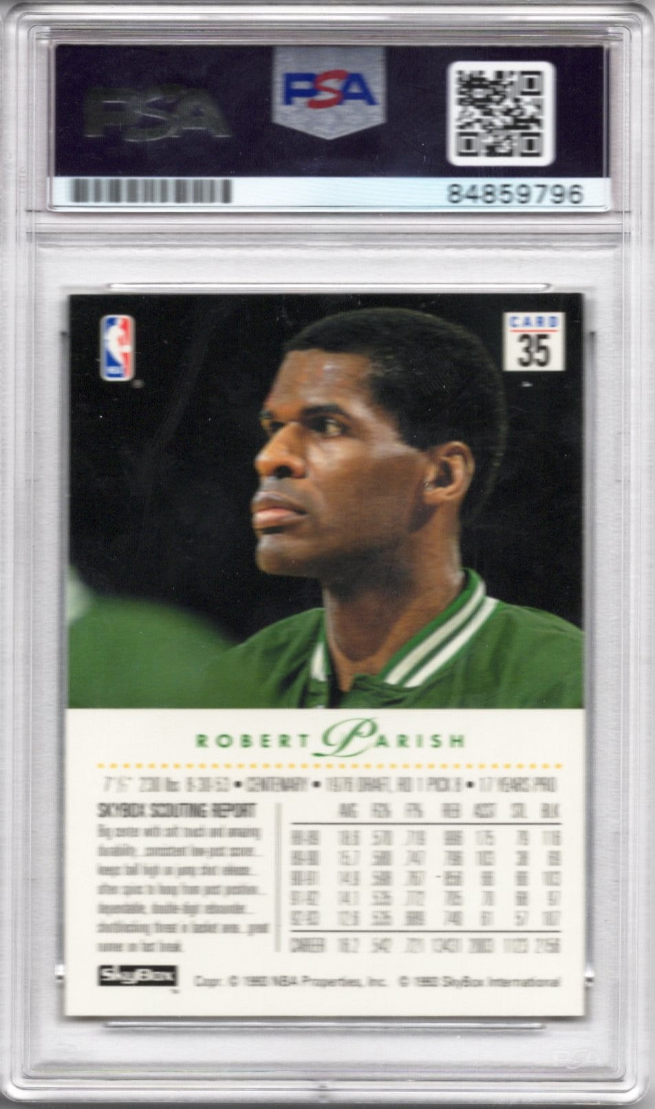 1993 SKYBOX PREMIUM ROBERT PARISH CELTICS AUTOGRAPH PSA/DNA (9796)