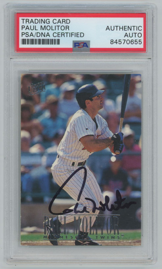 1996 Fleer Ultra Paul Molitor Auto - PSA/DNA