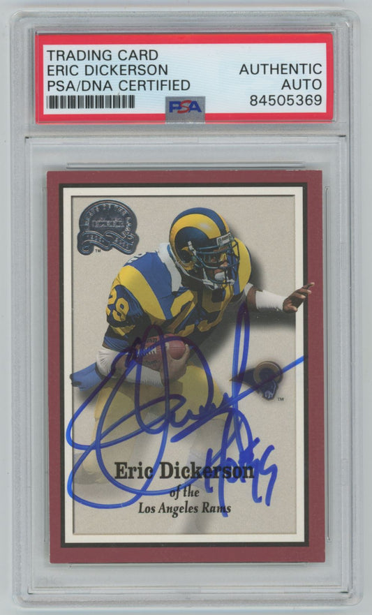 2000 Fleer Greats of the Game Eric Dickerson Auto - PSA/DNA Authentic