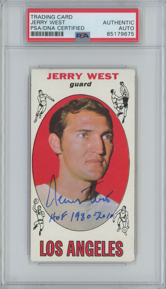 1969 Topps #90 Jerry West "HOF 1980-2010" Auto - PSA/DNA (9675)