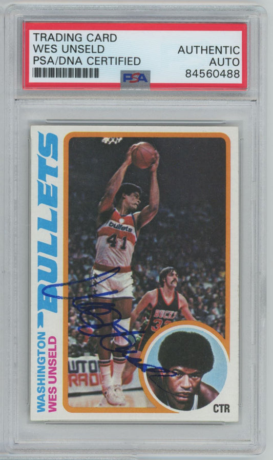 1969 Topps #7 Wes Unseld Auto - PSA/DNA