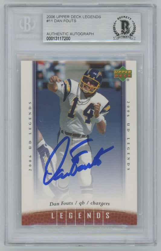 2006 Upper Deck Legends Dan Fouts #11 Auto - Beckett Authentic