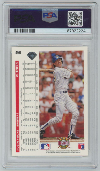 1992 Upper Deck #456 Robin Yount Auto - PSA 4/Auto 9