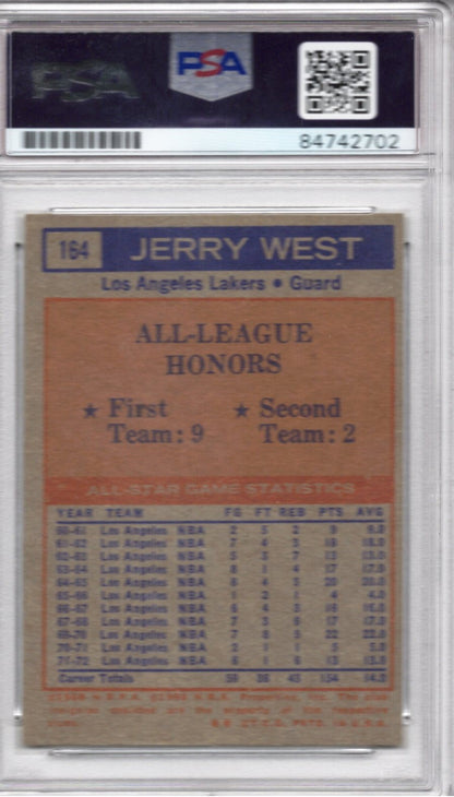 1972 TOPPS JERRY WEST AUTOGRAPH PSA/DNA