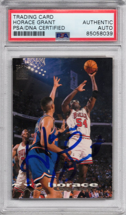 1993 TOPPS HORACE GRANT #130 BULLS HOF PSA/DNA AUTOGRAPH