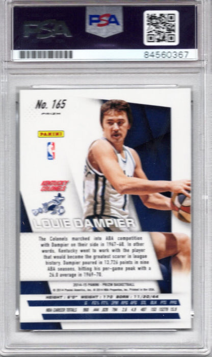2014 PRIZM LOUIE DAMPIER AUTOGRAPH PSA/DNA AUTO GRADE GEM MT 10 HOF '15 INCRIPTION (0367)