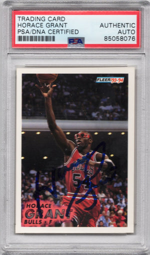 1993 FLEER HORACE GRANT #27 BULLS HOF PSA/DNA AUTOGRAPH
