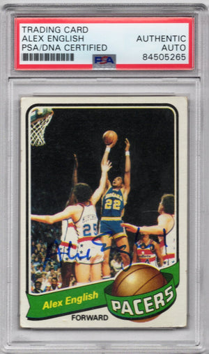 1979 TOPPS ALEX ENGLISH Rookie Card Pacers AUTOGRAPH PSA/DNA