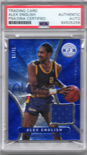 2012 TOTALLY CERTIFIED ALEX ENGLISH AUTOGRAPH BLUE PATCH /99 NUGGETS  PSA/DNA (5256)