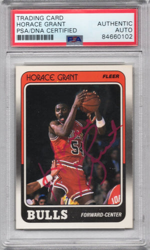 1988 FLEER HORACE GRANT ROOKIE CARD PSA/DNA AUTOGRAPH