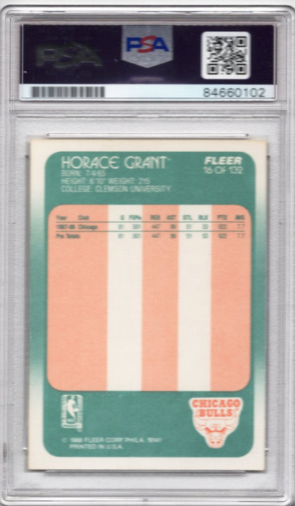 1988 FLEER HORACE GRANT ROOKIE CARD PSA/DNA AUTOGRAPH