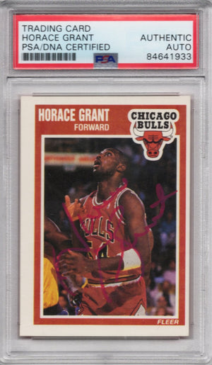 1989 FLEER HORACE GRANT PSA/DNA AUTOGRAPH (1933)