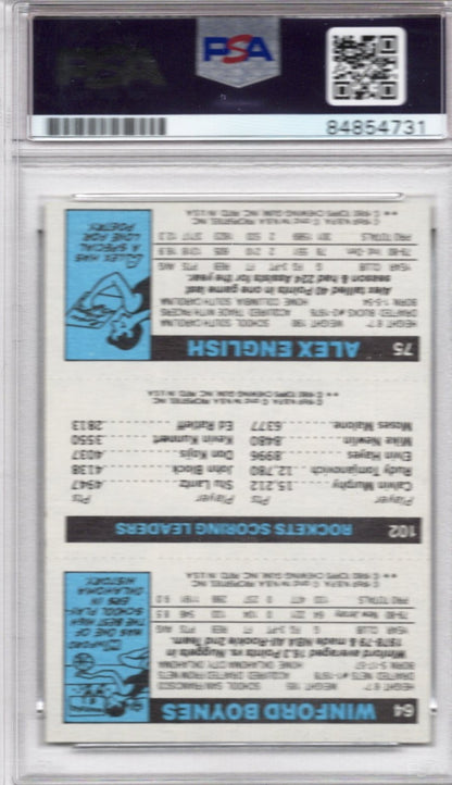 1980 TOPPS ALEX ENGLISH AUTOGRAPH PSA/DNA (4731)