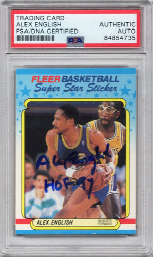 1988 FLEER ALEX ENGLISH AUTOGRAPH PSA/DNA