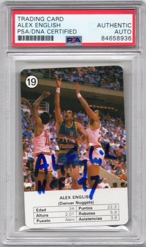 ALEX ENGLISH AUTOGRAPH PSA/DNA
