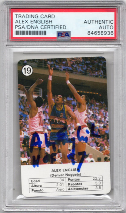 ALEX ENGLISH AUTOGRAPH PSA/DNA