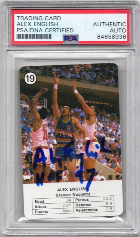 ALEX ENGLISH AUTOGRAPH PSA/DNA