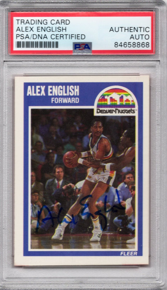 1989 FLEER ALEX ENGLISH AUTOGRAPH PSA/DNA