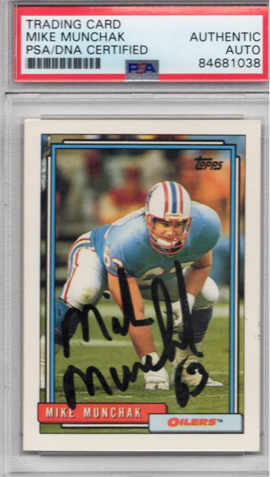 1992 TOPPS MIKE MUNCHAK AUTOGRAPH PSA/DNA (1038)