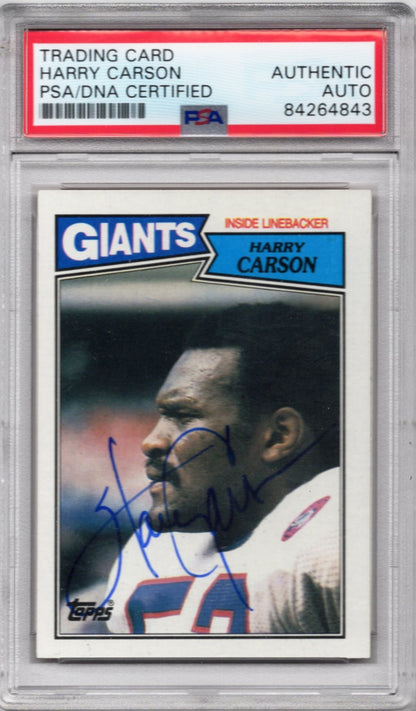 1987 TOPPS HARRY CARSON AUTOGRAPH PSA/DNA (4843)