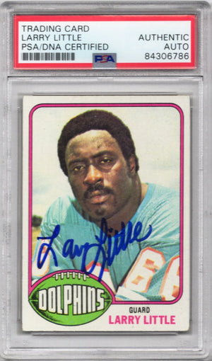1975 TOPPS LARRY LITTLE AUTOGRAPH PSA/DNA (6786)
