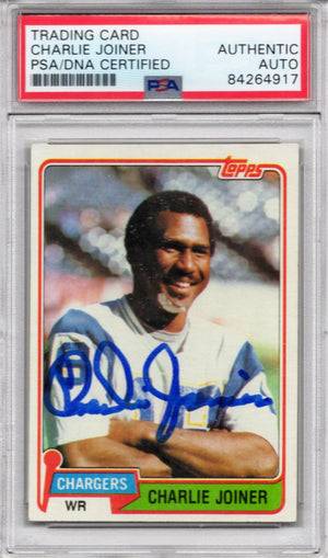 1981 TOPPS CHARLIE JOINER AUTOGRAPH PSA/DNA