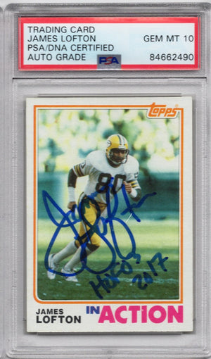 1982 TOPPS JAMES LOFTON AUTOGRAPH PSA/DNA AUTO GRADE 10 (2490)