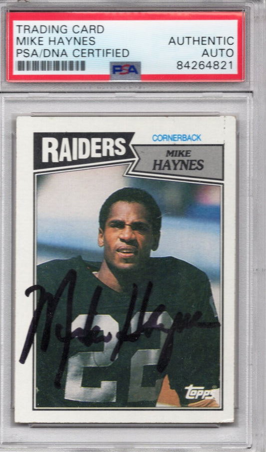 1987 TOPPS MIKE HAYNES AUTOGRAPH PSA/DNA (4821)