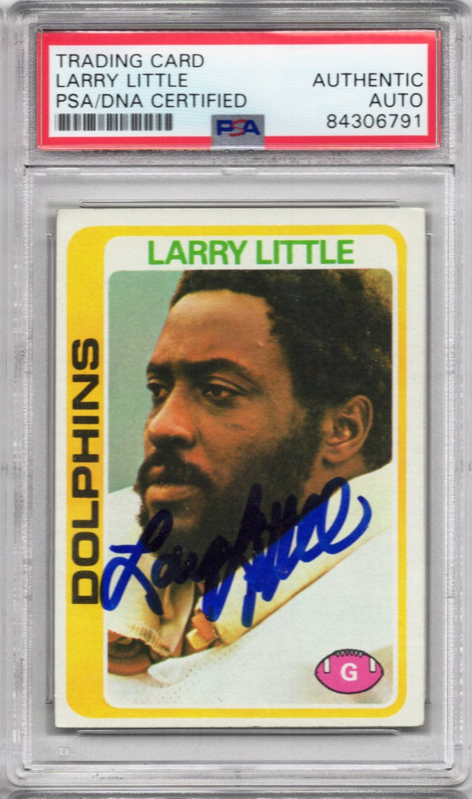 1978 TOPPS LARRY LITTLE AUTOGRAPH PSA/DNA