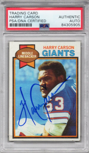 1979 TOPPS HARRY CARSON AUTOGRAPH PSA/DNA (5905)