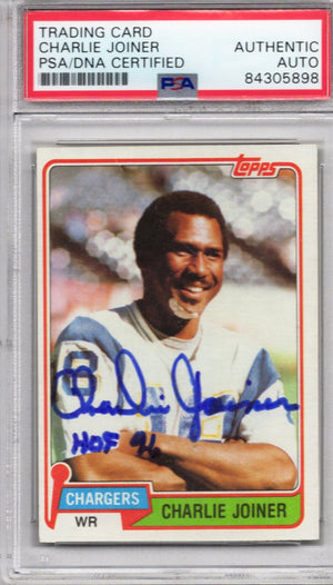 1981 TOPPS CHARLIE JOINER AUTOGRAPH PSA/DNA (5898)