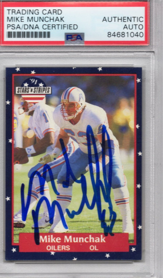 1991 FLEER MIKE MUNCHAK AUTOGRAPH PSA/DNA (1040)