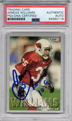 1993 FLEER AENEAS WILLIAMS AUTOGRAPH PSA/DNA (0118)