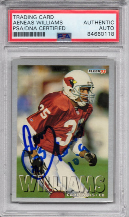 1993 FLEER AENEAS WILLIAMS AUTOGRAPH PSA/DNA (0118)