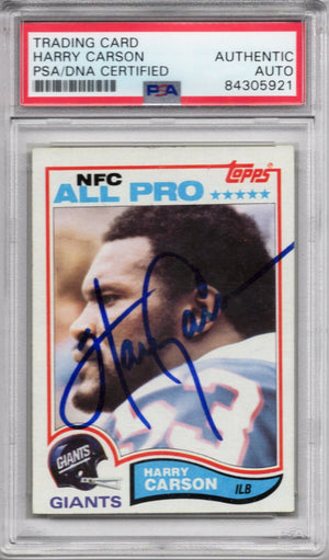 1982 TOPPS HARRY CARSON AUTOGRAPH PSA/DNA (5921)