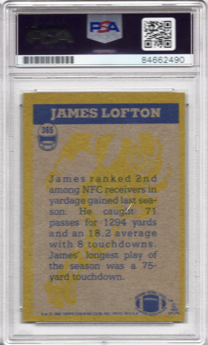 1982 TOPPS JAMES LOFTON AUTOGRAPH PSA/DNA AUTO GRADE 10 (2490)