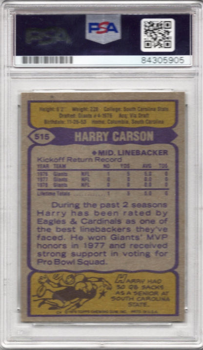 1979 TOPPS HARRY CARSON AUTOGRAPH PSA/DNA (5905)