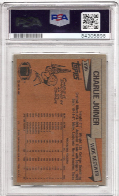 1981 TOPPS CHARLIE JOINER AUTOGRAPH PSA/DNA (5898)