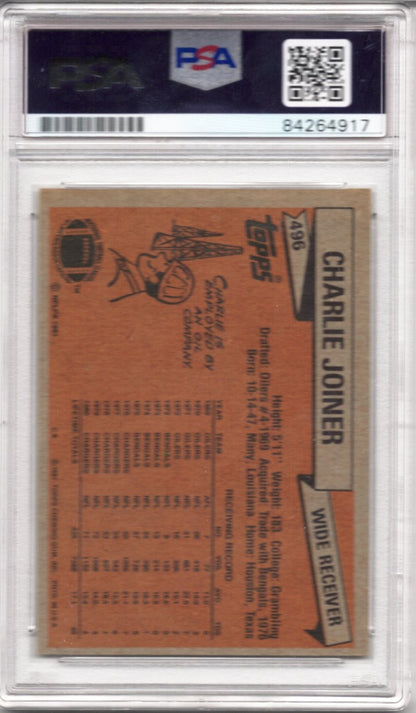 1981 TOPPS CHARLIE JOINER AUTOGRAPH PSA/DNA (4917)