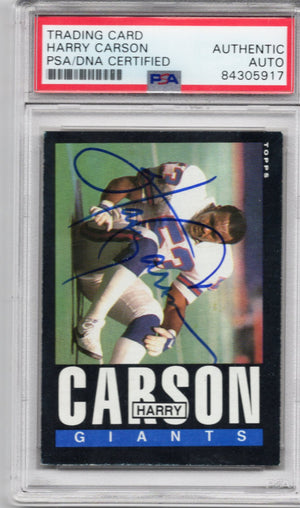 1985 TOPPS HARRY CARSON AUTOGRAPH PSA/DNA