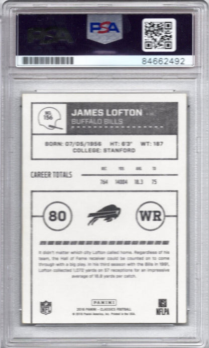 2016 CLASSICS JAMES LOFTON AUTOGRAPH PSA/DNA AUTO GRADE 10 (2492)