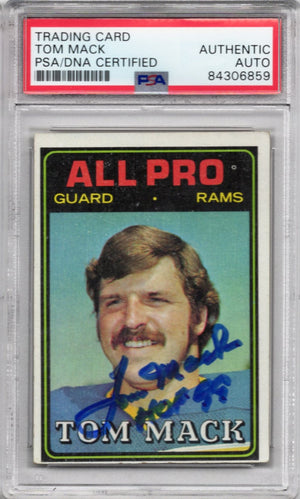 1974 TOPPS TOM MACK AUTOGRAPH PSA/DNA (6859)