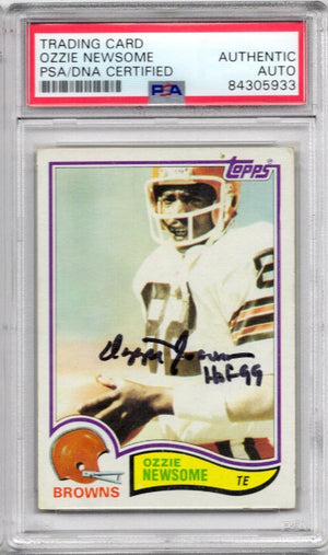 1982 TOPPS OZZIE NEWSOME AUTOGRAPH PSA/DNA (5933)