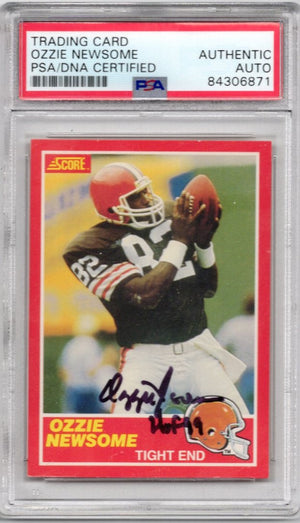 1989 SCORE OZZIE NEWSOME AUTOGRAPH PSA/DNA (6871)